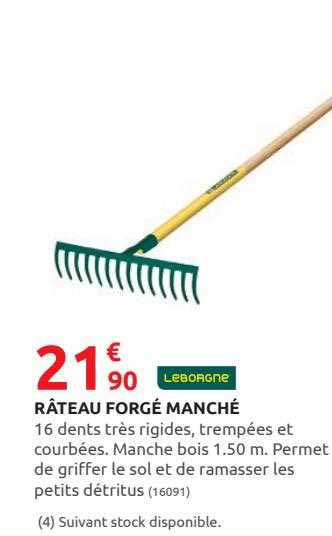 râteau forgé manché leborgne
