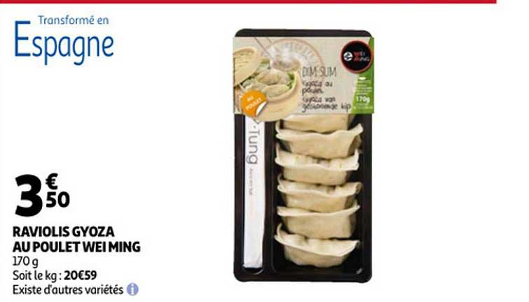 Raviolis Gyoza Au Poulet Wei Ming