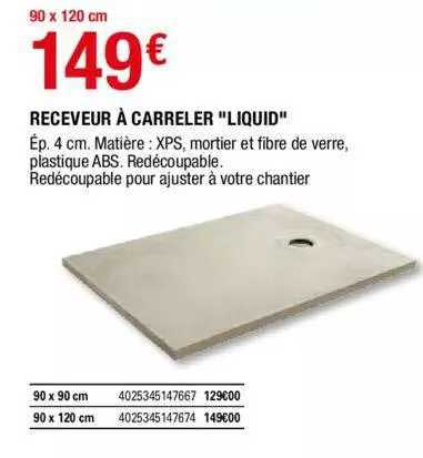 receveur à carreler "liquid"