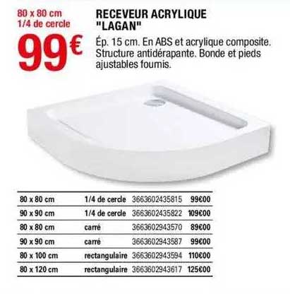 Receveur Acrylique "lagan"