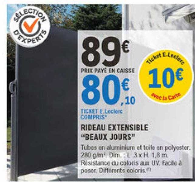 rideau extensible "beaux jours"