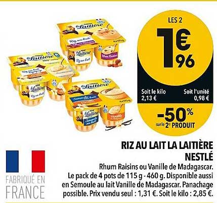 Riz Au Lait La Laitière Nestlé