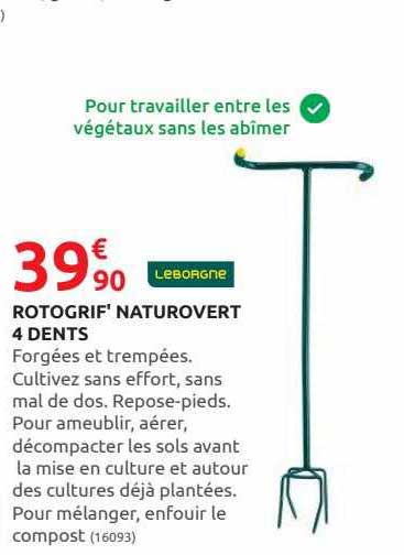 Rotogrif' Naturovert 4 Dents