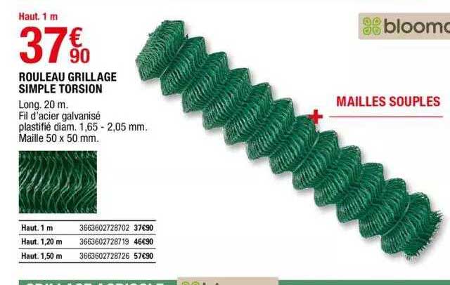 Rouleau Grillage Simple Torsion Blooma