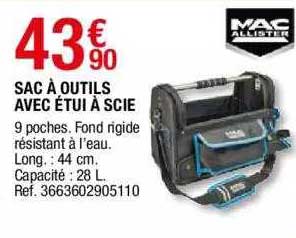 sac à outils avec étui à scie mac allister