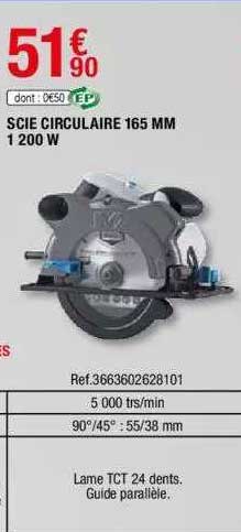 Scie Circulaire 165 Mm 1200 W