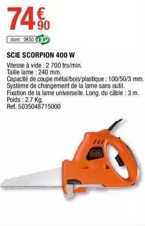 scie scorpion 400 w black + decker
