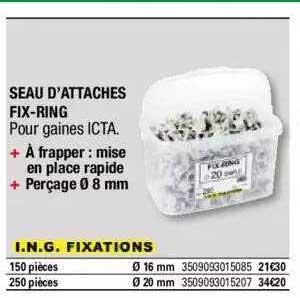 seau d'attaches fix-ring