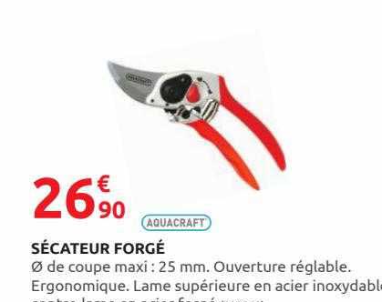 sécateur forgé aquacraft