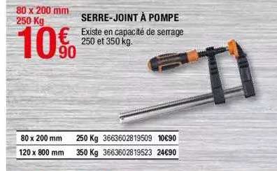 serre-joint à pompe