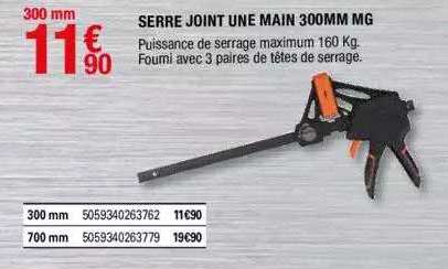serre joint une main 300mm mg