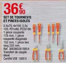set de tournevis et pinces isolés