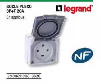 Socle Plexo 3p+t 20a Legrand