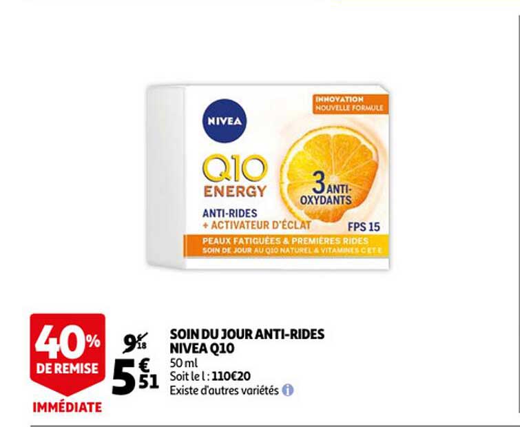 soin du jour anti-rides nivea q10