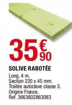 solive rabotée