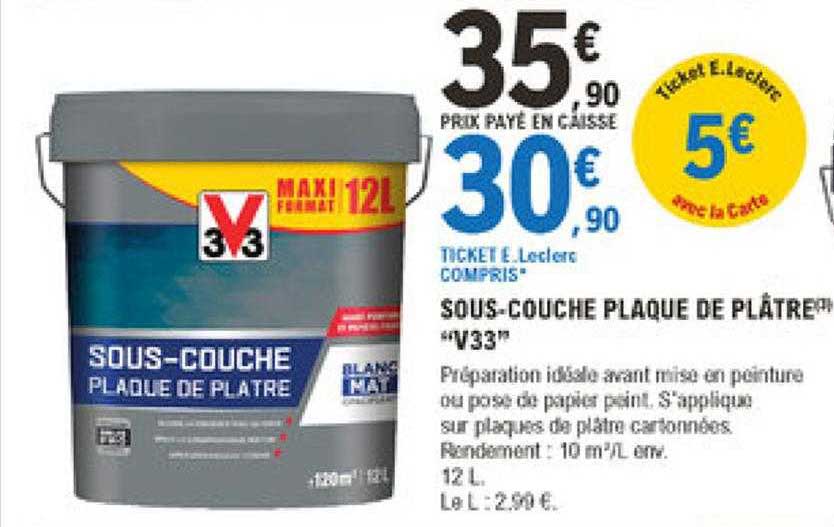 Sous-couche Plaque De Plâtre "v33"