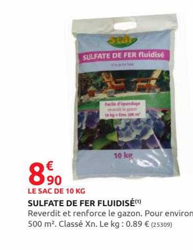sulfate de fer fluidisé