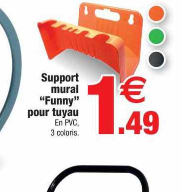 support mural "funny" pour tuyau