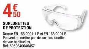 surlunettes de protection