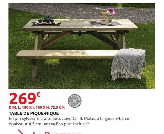 table de pique-nique