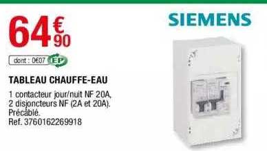 tableau chauffe-eau siemens