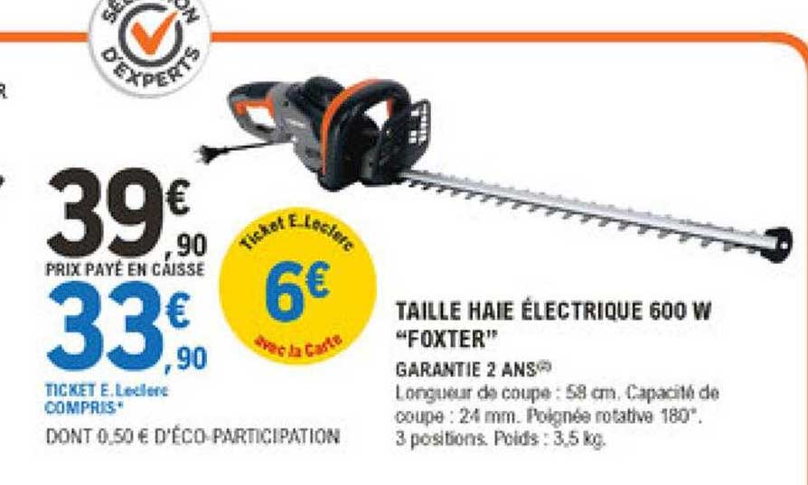 Taille Haie électrique 600 W "foxter"
