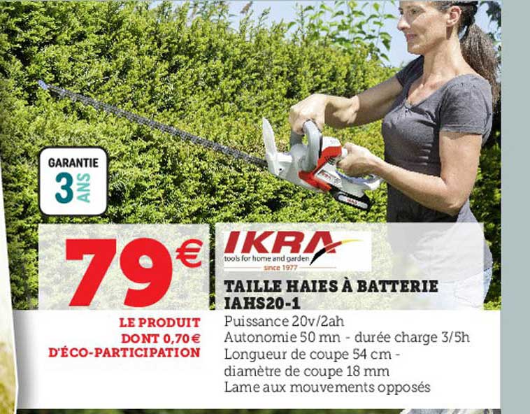 Taille Haies à Batterie Iahs20-1 Ikra