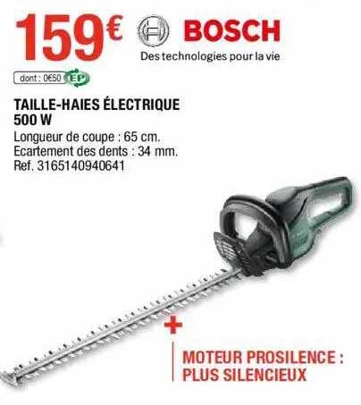 taille-haies électrique 500 w bosch