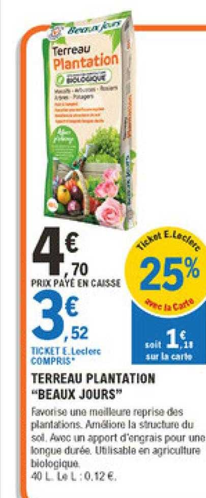 terreau plantation "beaux jours"