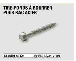 tire-fonds à bourrer pour bac acier