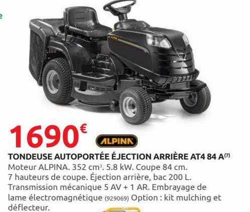 Tondeuse Autoportée éjection Arrière At4 84 A