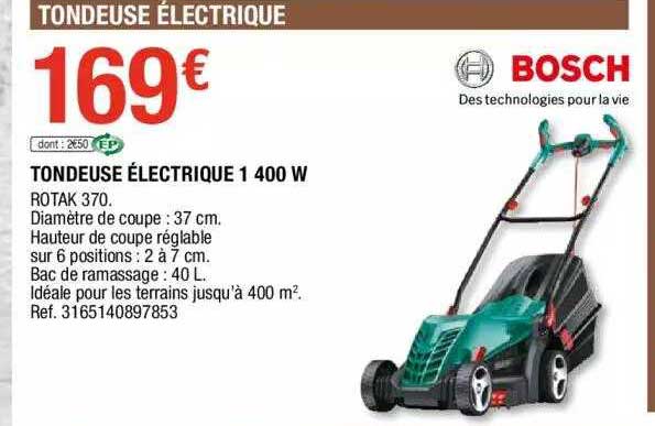 Tondeuse électrique 1400 W Bosch
