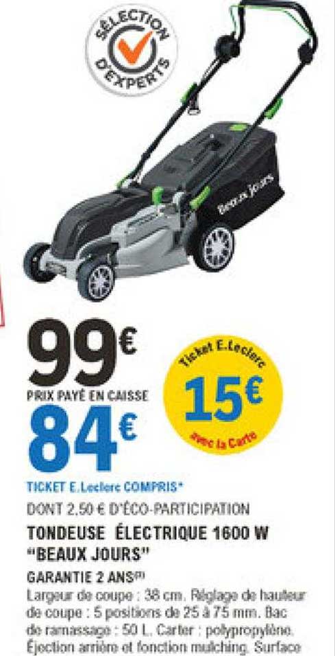 tondeuse électrique 1600 w "beaux jours"