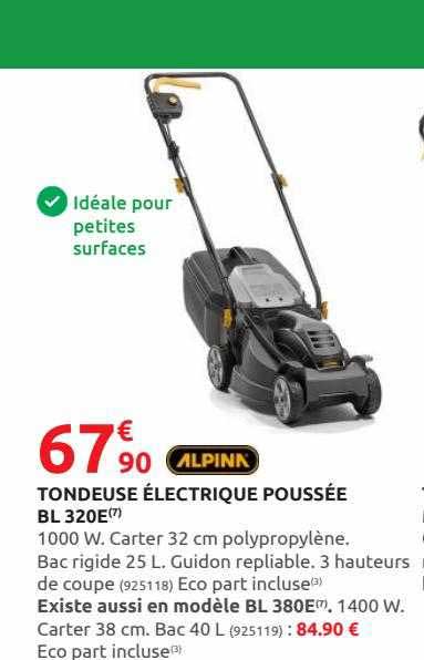 tondeuse électrique poussée bl 320e
