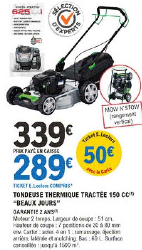 Tondeuse Thermique Tractée 150 Cc "beaux Jours"