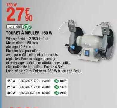 touret à meuler 150 w