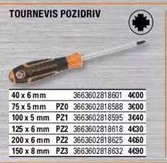 tournevis pozidriv