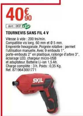 Tournevis Sans Fil 4 V