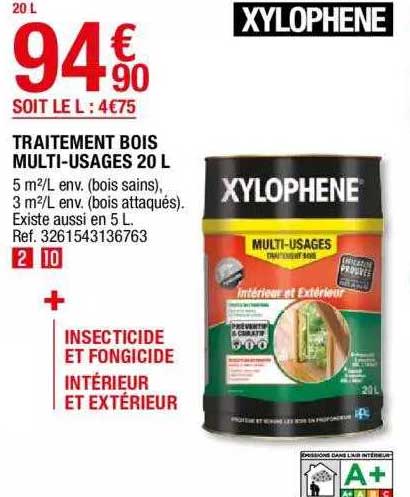 traitement bois multi-usages 20 l xylophène