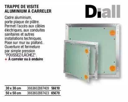 trappe de visite aluminium à carreler diall