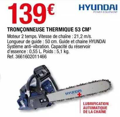 tronçonneuse thermique 53 cm3 hyundai