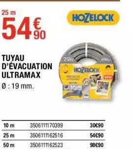 tuyau d'évacuation ultramax hoZelock