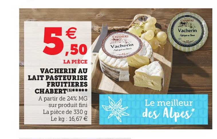 vacherin au lait pasteurisé fruitières chabert
