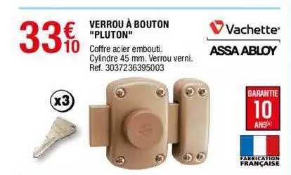 verrou à bouton "pluton" assa abloy
