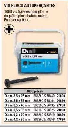 vis placo auto perçantes