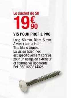 vis pour profil pvc