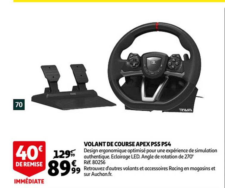 volant de course apex ps5 ps4