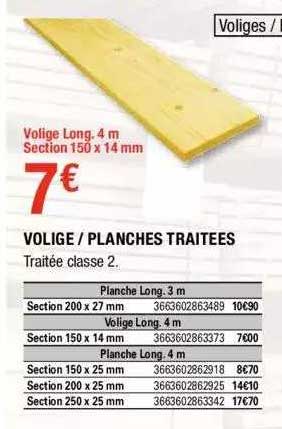 volige - planches traitées