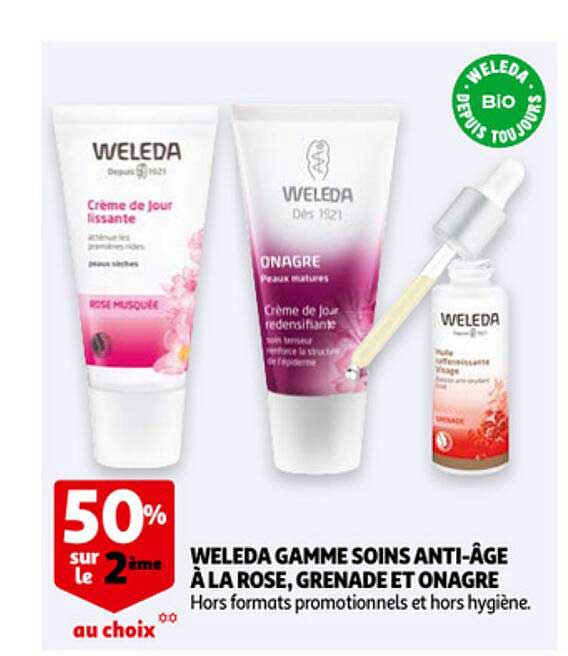 weleda gamme soins anti-âge à la rose, grenade et onagre