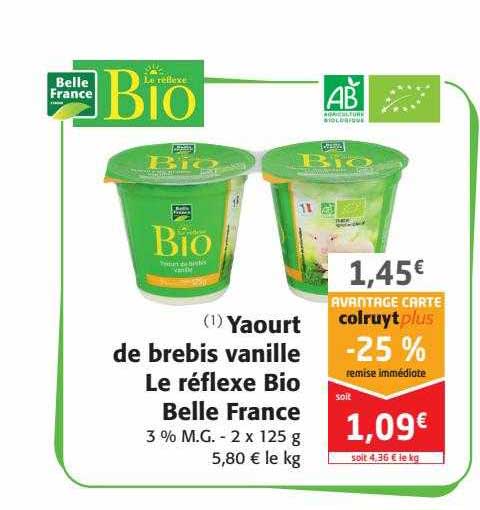Yaourt De Brebis Vanille Le Réflexe Bio Belle France
